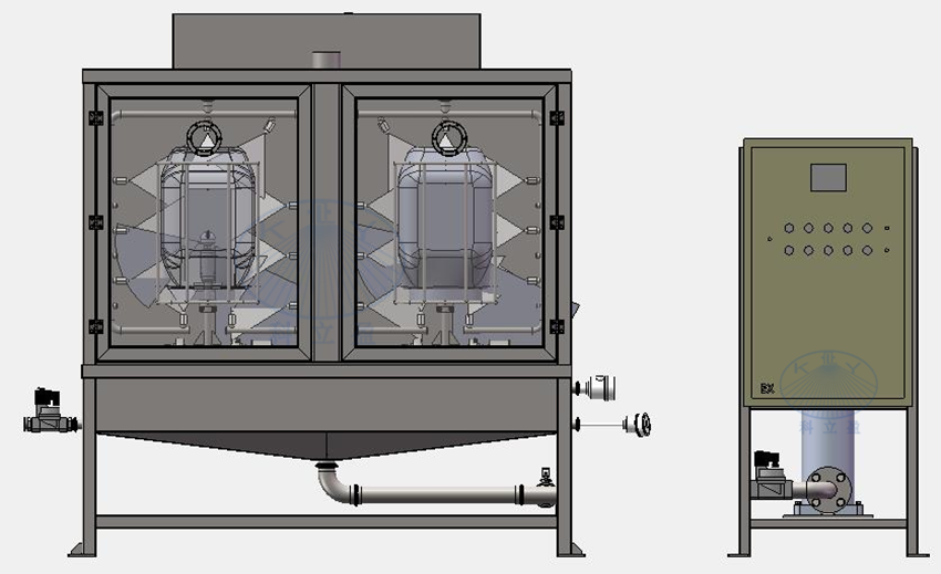 50-125L automatic drum cleaning machine, 11 to 28 gallon barrel washer