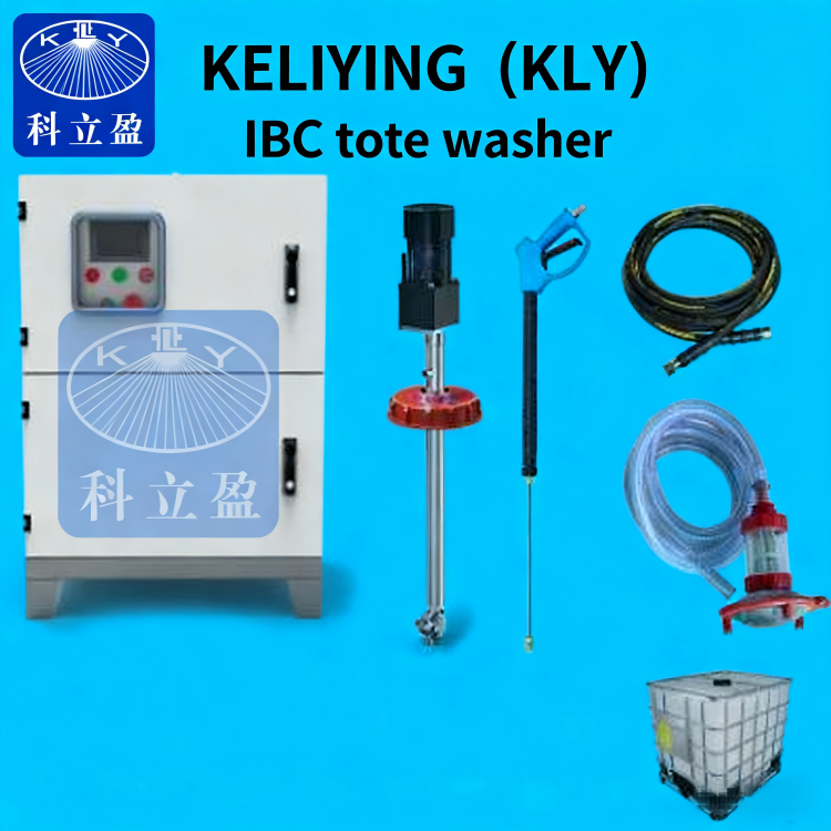 KLY IBC Tote Cleaning Machine | 360° High-Pressure Wash in 2-6 Mins